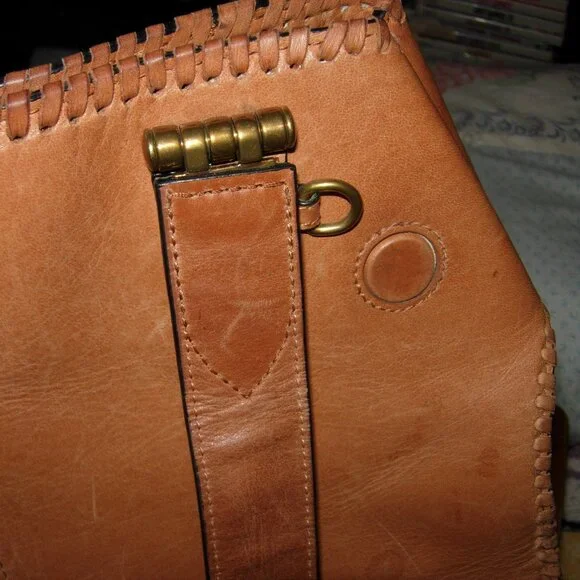 Elliot Lucca Tan “Gisele” Leather Shoulder Bag - Picture 12 of 14